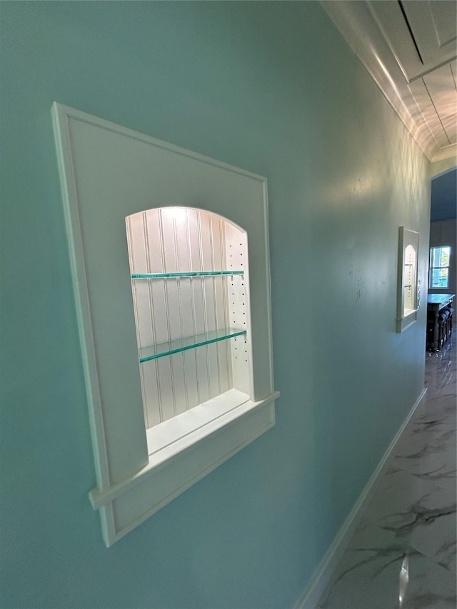 874 Bonita, Bayou Vista, TX 77563 - hall with marble finish floors and baseboards