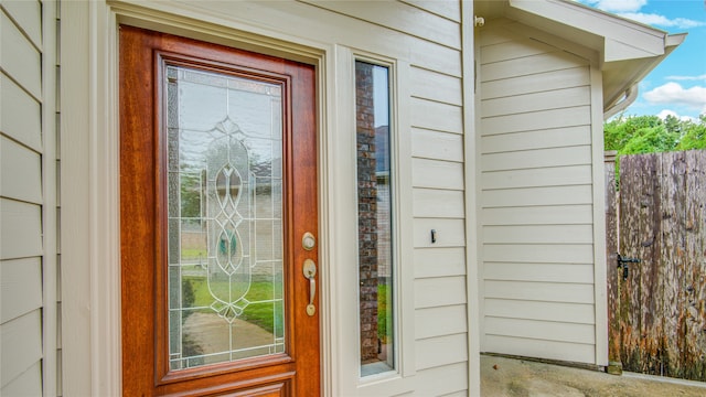 view of entrance to property