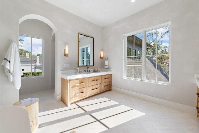 bathroom featuring vanity