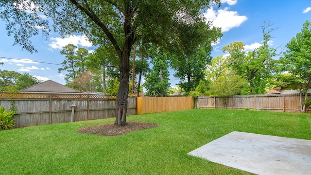 view of yard with a patio area