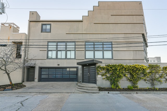 view of property with a garage