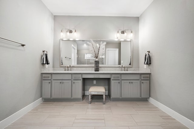 bathroom with vanity