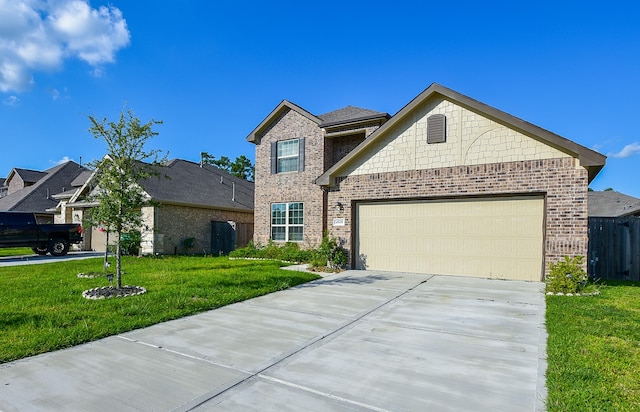 view of front of property featuring a front yard