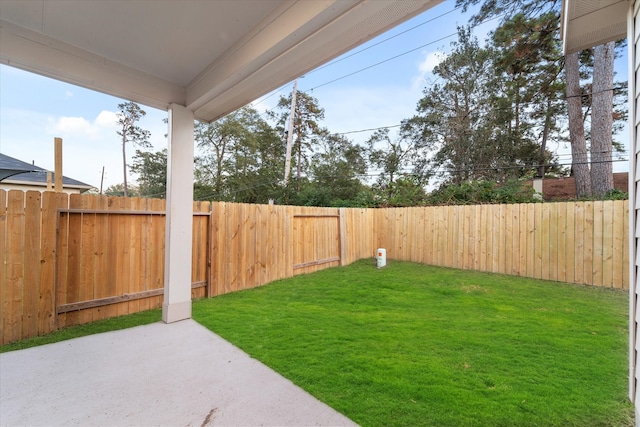 view of yard with a patio