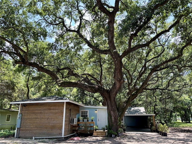 view of single story home