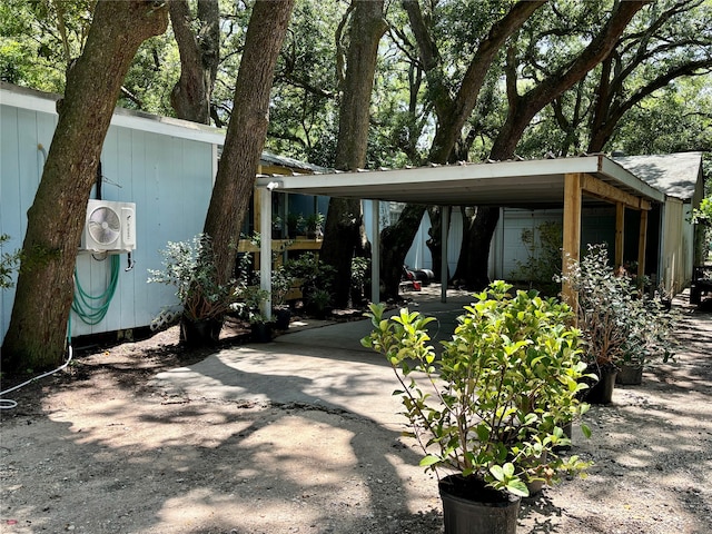 view of patio with a carport