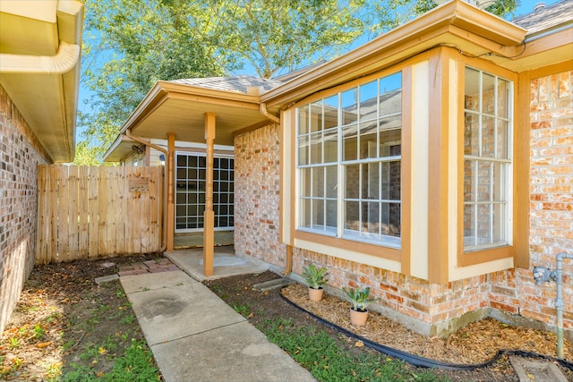 view of doorway to property