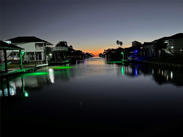 water view featuring a gazebo