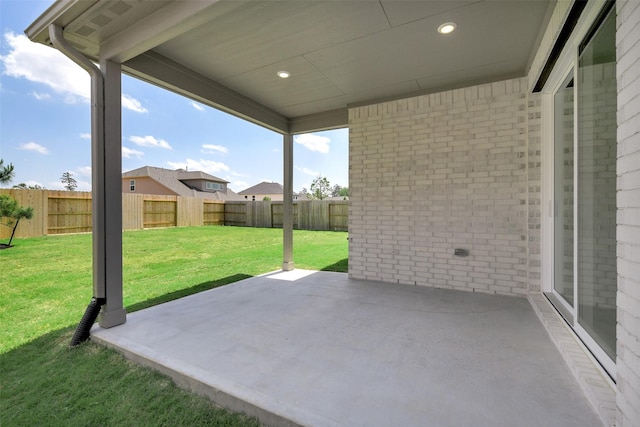 view of patio / terrace featuring a fenced backyard
