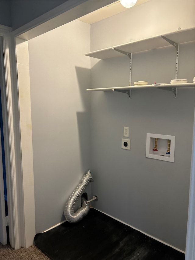 laundry room with hookup for a washing machine and hookup for an electric dryer