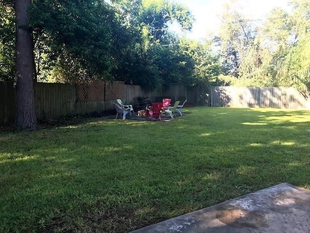 view of yard featuring a patio