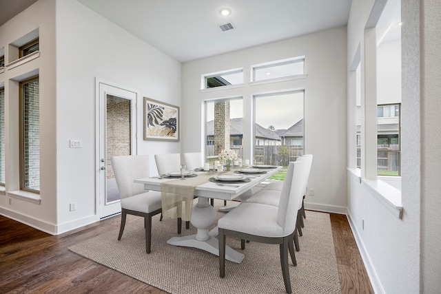 dining room featuring dark hardwood / wood-style floors