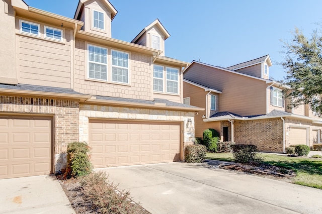 view of property featuring a garage