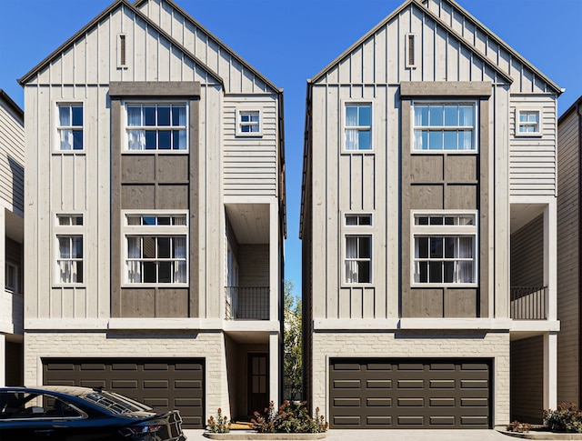 view of property featuring a garage