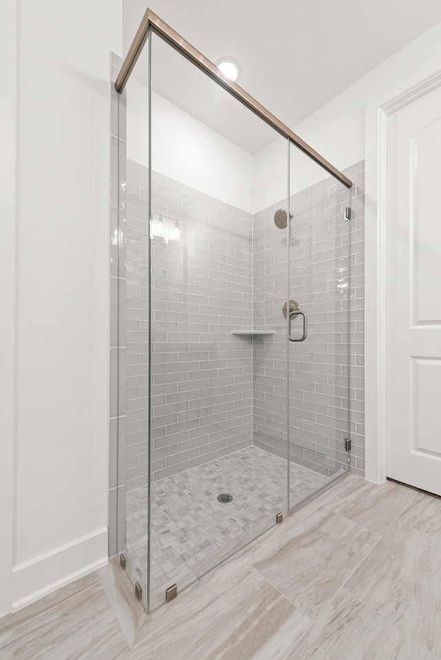 bathroom with walk in shower