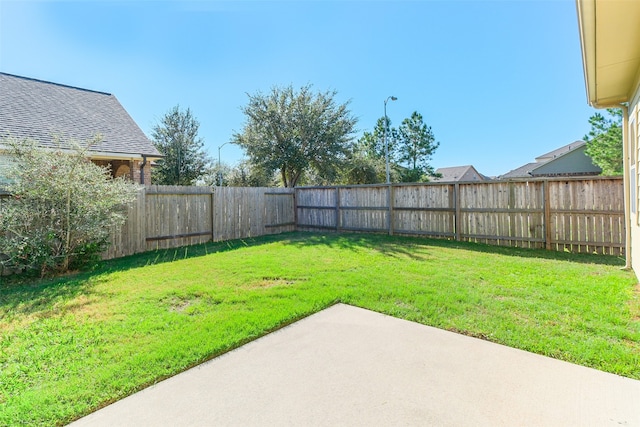 view of yard featuring a patio