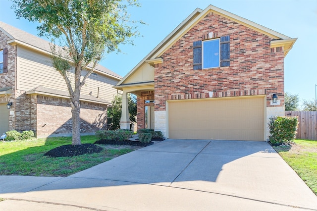 view of front property featuring a garage