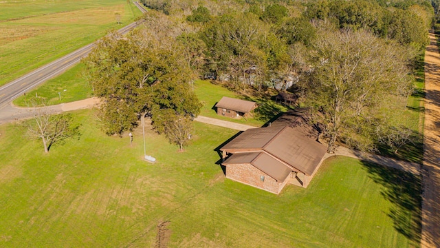 drone / aerial view with a rural view