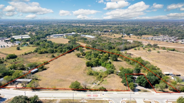 aerial view with a rural view