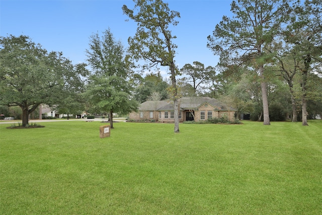 view of front of house with a front lawn