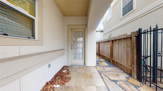 view of doorway to property