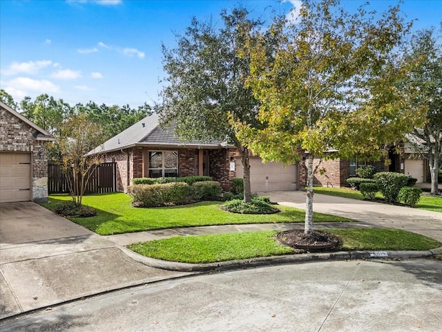 view of front of home featuring a front lawn