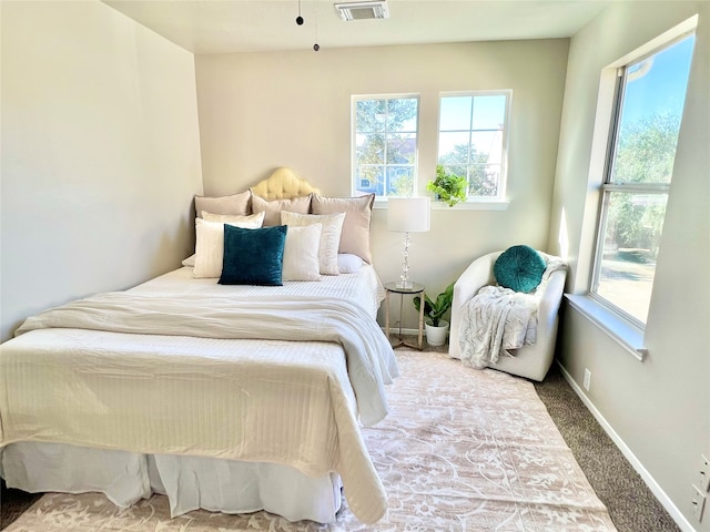 bedroom with carpet floors