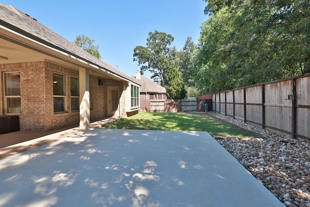 view of yard featuring a patio area