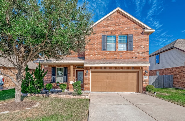 front of property featuring a garage