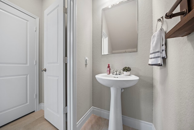 bathroom featuring hardwood / wood-style flooring