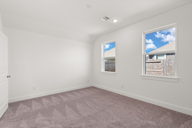 empty room with a wealth of natural light and carpet floors