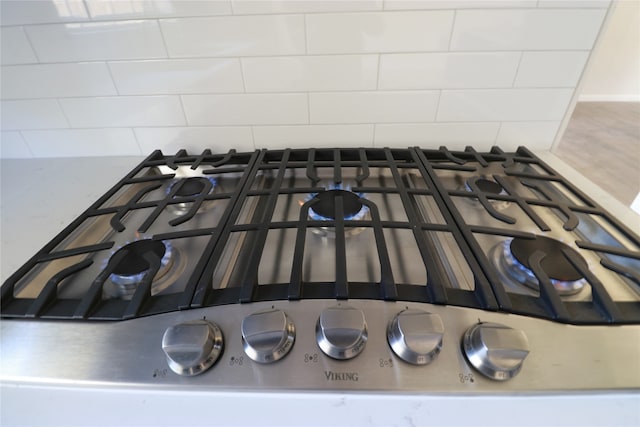 room details featuring stainless steel gas stovetop