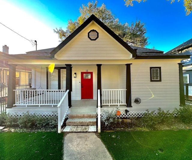 bungalow-style house featuring a porch