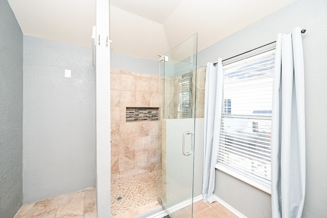 bathroom with walk in shower