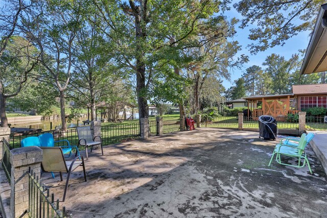 exterior space featuring fence