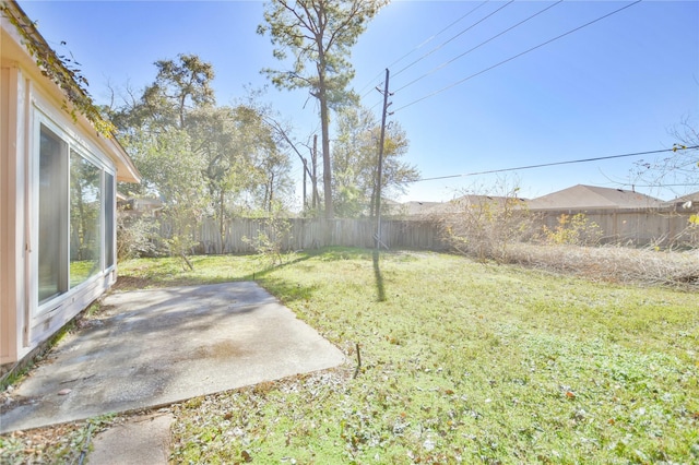 view of yard featuring a patio