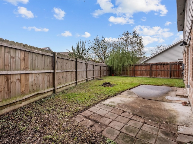 view of yard featuring a patio