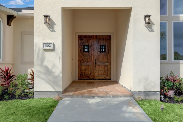 view of doorway to property