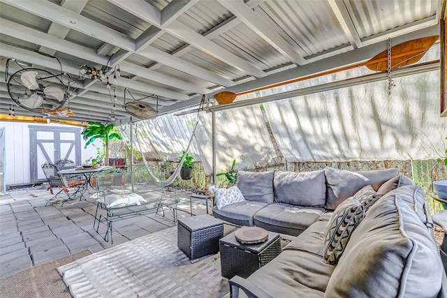 view of patio with an outdoor hangout area