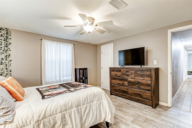 1215 Esther St, Kemah, TX 77565 - bedroom featuring light wood-type flooring and ceiling fan