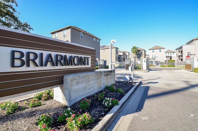 view of community sign