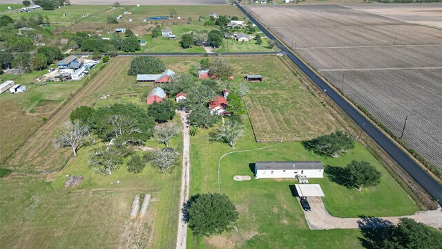 aerial view with a rural view