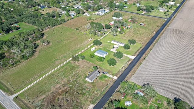 aerial view with a rural view