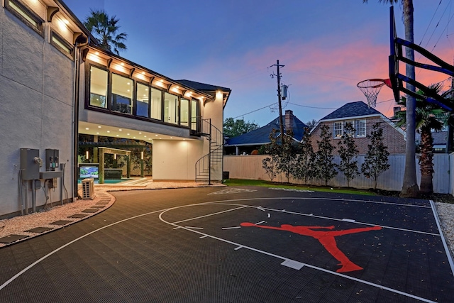 view of basketball court