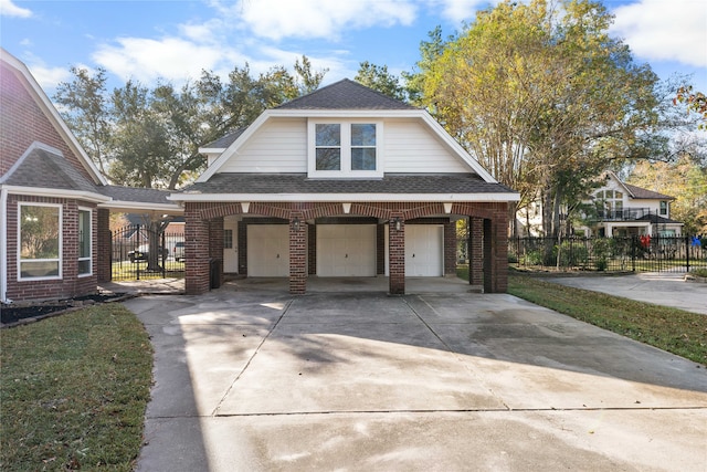 view of home's exterior with a garage