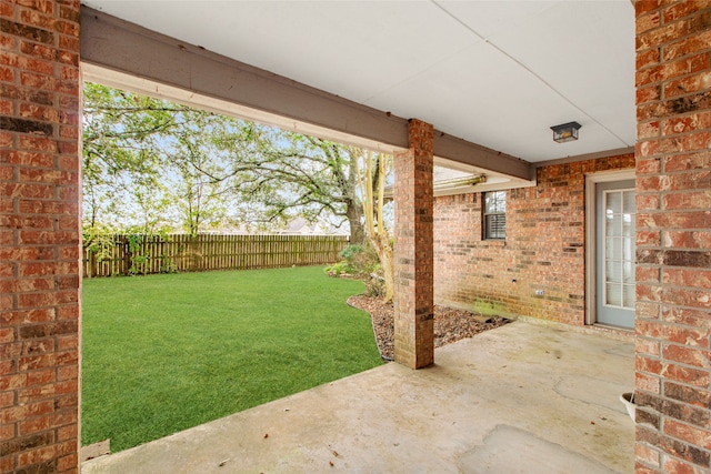 view of yard with a patio