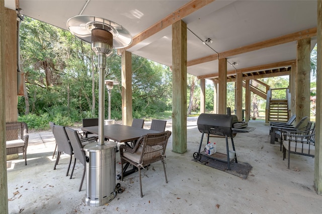 view of patio featuring area for grilling