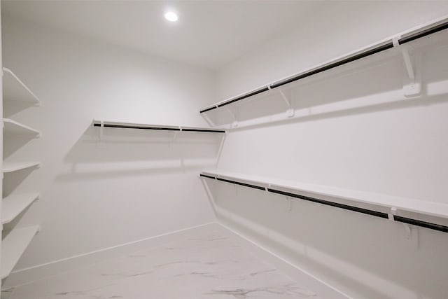 view of walk in closet