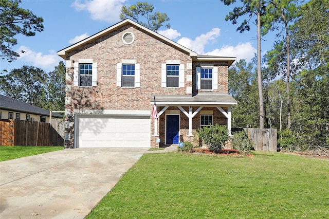 17039 Midships Way, Crosby, TX 77532 - view of front of house with a garage and a front lawn
