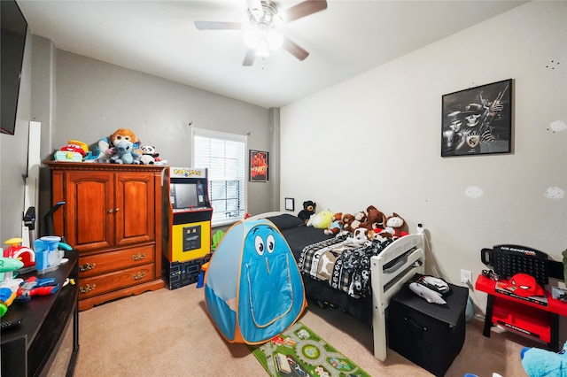 17039 Midships Way, Crosby, TX 77532 - carpeted bedroom with ceiling fan